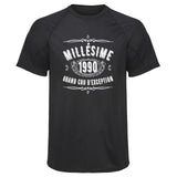 Maillot de Sport Homme 1990 Millesime Grand Cru Ministere Magie - T-Shirt Respirant Polyester Manches Courtes - Cadeau Sportif Anniversaire Noël Fête des Pères