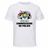 Maillot de Sport Homme Super Commissaire De Police - T-Shirt Respirant Polyester Manches Courtes - Cadeau Sportif Anniversaire Noël Fête des Pères