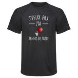 Maillot de Sport Homme J_Peux Pas Tennis de Table Copie Jpeux Pas - T-Shirt Respirant Polyester Manches Courtes - Cadeau Sportif Anniversaire Noël Fête des Pères