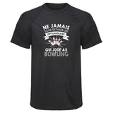 Maillot de Sport Homme Bowling Septuagenaire Homme - T-Shirt Respirant Polyester Manches Courtes - Cadeau Sportif Anniversaire Noël Fête des Pères