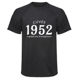Maillot de Sport Homme 1952 Cuvee Grand Cru - T-Shirt Respirant Polyester Manches Courtes - Cadeau Sportif Anniversaire Noël Fête des Pères