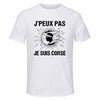 Maillot de Sport Homme Corse J'peux Pas - T-Shirt Respirant Polyester Manches Courtes - Cadeau Sportif Anniversaire Noël Fête des Pères