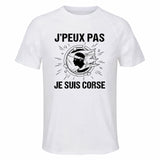 Maillot de Sport Homme Corse J'peux Pas - T-Shirt Respirant Polyester Manches Courtes - Cadeau Sportif Anniversaire Noël Fête des Pères