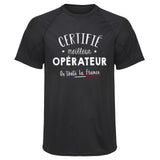 Maillot de Sport Homme Operateur - T-Shirt Respirant Polyester Manches Courtes - Cadeau Sportif Anniversaire Noël Fête des Pères
