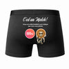 Caleçon MALCHANCE C'est Un Match - Dos - Humour Boxer Coton Motif Métier Idée Cadeau Anniversaire Noël Homme
