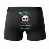 Caleçon Garance Pas Touche - Dos - Humour Boxer Coton Motif Métier Idée Cadeau Anniversaire Noël Homme