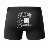 Caleçon J'peux Pas J'Ai Sudoku - Humour Boxer Coton Idée Cadeau
