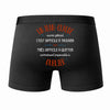 Caleçon Un Jean-Claude Aussi génial - Dos - Humour Boxer Coton Motif Métier Idée Cadeau Anniversaire Noël Homme