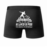 Caleçon Une légende Te Forma Lancer du Poids - Dos - Humour Boxer Coton Motif Métier Idée Cadeau Anniversaire Noël Homme