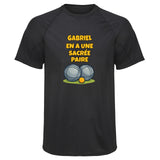 Maillot de Sport Homme pour Gabriel en a Une Sacree Paire - T-Shirt Respirant Polyester Manches Courtes - Cadeau Sportif Anniversaire Noël Fête des Pères