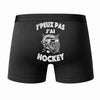 Caleçon J'peux Pas J'Ai Hockey - Humour Boxer Coton Idée Cadeau