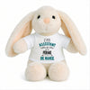 Peluche Lapin Bébé Doudou L'Assistant de Ferme de Mamie Cadeau Naissance Garçon Nouveau-Né Baby Shower