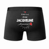 Caleçon Jacqueline d'amour - Dos - Humour Boxer Coton Motif Métier Idée Cadeau Anniversaire Noël Homme