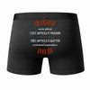 Caleçon Un Cadreur Aussi génial - Dos - Humour Boxer Coton Motif Métier Idée Cadeau Anniversaire Noël Homme