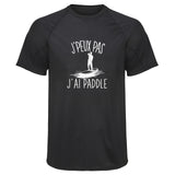 Maillot de Sport Homme Paddle Copie Jpeux Pas - T-Shirt Respirant Polyester Manches Courtes - Cadeau Sportif Anniversaire Noël Fête des Pères