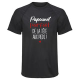 Maillot de Sport Homme pour Papounet Parfait de Le Tete aux Pieds - T-Shirt Respirant Polyester Manches Courtes - Cadeau Sportif Anniversaire Noël Fête des Pères
