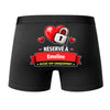 Caleçon Réservé à Emeline - Dos - Humour Boxer Coton Motif Métier Idée Cadeau Anniversaire Noël Homme