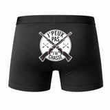 Caleçon J'peux Pas J'Ai Chasse - Humour Boxer Coton Idée Cadeau