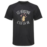 Maillot de Sport Homme Herisson Cest la Vie - T-Shirt Respirant Polyester Manches Courtes - Cadeau Sportif Anniversaire Noël Fête des Pères