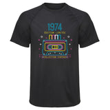Maillot de Sport Homme 1974 Edition Limitee - T-Shirt Respirant Polyester Manches Courtes - Cadeau Sportif Anniversaire Noël Fête des Pères