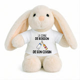 Peluche Lapin Bébé Doudou La Copine de Boisson de Son Cousin Cadeau Naissance Fille Nouveau-Né Baby Shower