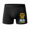 Caleçon Mickael en à Une sacrée Paire - Face - Humour Boxer Coton Motif Métier Idée Cadeau Anniversaire Noël Homme