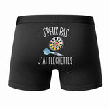 Caleçon J'peux Pas J'Ai Fléchettes - Humour Boxer Coton Idée Cadeau