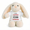 Peluche Lapin Bébé Doudou L'assistante de Cuisine de Marraine Cadeau Naissance Fille Nouveau-Né Baby Shower