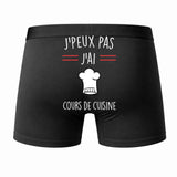 Caleçon J'peux Pas J'Ai Cours de Cuisine - Humour Boxer Coton Idée Cadeau