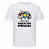 Maillot de Sport Homme Super Educateur Specialise - T-Shirt Respirant Polyester Manches Courtes - Cadeau Sportif Anniversaire Noël Fête des Pères