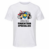 Maillot de Sport Homme Super Educateur Specialise - T-Shirt Respirant Polyester Manches Courtes - Cadeau Sportif Anniversaire Noël Fête des Pères