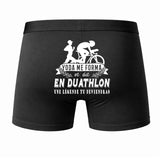 Caleçon Une légende Te Forma Duathlon - Dos - Humour Boxer Coton Motif Métier Idée Cadeau Anniversaire Noël Homme