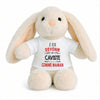 Peluche Lapin Bébé Doudou Je Veux Devenir Caviste comme Maman Cadeau Naissance Nouveau-Né Baby Shower