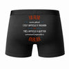 Caleçon Un Alan Aussi génial - Dos - Humour Boxer Coton Motif Métier Idée Cadeau Anniversaire Noël Homme