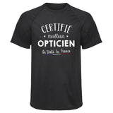Maillot de Sport Homme Opticien - T-Shirt Respirant Polyester Manches Courtes - Cadeau Sportif Anniversaire Noël Fête des Pères