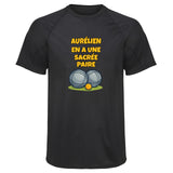 Maillot de Sport Homme Aurelien en a Une Sacree Paire - T-Shirt Respirant Polyester Manches Courtes - Cadeau Sportif Anniversaire Noël Fête des Pères
