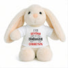 Peluche Lapin Bébé Doudou Je Veux Devenir Demenageur comme Papa Cadeau Naissance Nouveau-Né Baby Shower