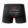 Caleçon Un Hamid Aussi génial - Dos - Humour Boxer Coton Motif Métier Idée Cadeau Anniversaire Noël Homme