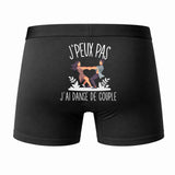 Caleçon J'peux Pas J'Ai Danse de Couple - Humour Boxer Coton Idée Cadeau
