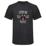 Maillot de Sport Homme Aviation Pilote Copie Jpeux Pas - T-Shirt Respirant Polyester Manches Courtes - Cadeau Sportif Anniversaire Noël Fête des Pères