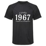 Maillot de Sport Homme 1967 Cuvee Grand Cru - T-Shirt Respirant Polyester Manches Courtes - Cadeau Sportif Anniversaire Noël Fête des Pères