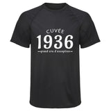 Maillot de Sport Homme 1936 Cuvee Grand Cru - T-Shirt Respirant Polyester Manches Courtes - Cadeau Sportif Anniversaire Noël Fête des Pères