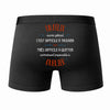 Caleçon Un Félix Aussi génial - Dos - Humour Boxer Coton Motif Métier Idée Cadeau Anniversaire Noël Homme