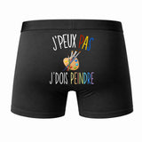Caleçon J'peux Pas J'Ai Peinture - Humour Boxer Coton Idée Cadeau