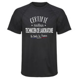 Maillot de Sport Homme Technicien de Laboratoire - T-Shirt Respirant Polyester Manches Courtes - Cadeau Sportif Anniversaire Noël Fête des Pères