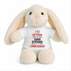 Peluche Lapin Bébé Doudou Je Veux Devenir Joueuse de Petanque comme Maman Cadeau Naissance Nouveau-Né Baby Shower