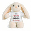 Peluche Lapin Bébé Doudou L'assistante de Musculation de Marraine Cadeau Naissance Fille Nouveau-Né Baby Shower
