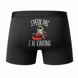 Caleçon J'peux Pas J'Ai Karting - Humour Boxer Coton Idée Cadeau