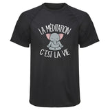 Maillot de Sport Homme Meditation Elephant Cest la Vie - T-Shirt Respirant Polyester Manches Courtes - Cadeau Sportif Anniversaire Noël Fête des Pères