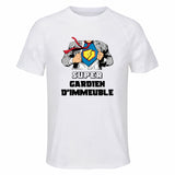 Maillot de Sport Homme Super Gardien D Immeuble - T-Shirt Respirant Polyester Manches Courtes - Cadeau Sportif Anniversaire Noël Fête des Pères